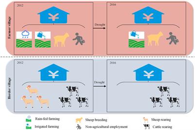 Responses of Land-Use Changes to Drought and its Disparate Impact on Livelihoods of Farmers and Herders in the Agro-Pastoral Ecotone of Northwestern China